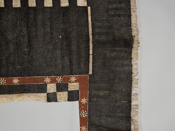 Masi kesa (barkcloth panel), Barkcloth, pigment, Fijian