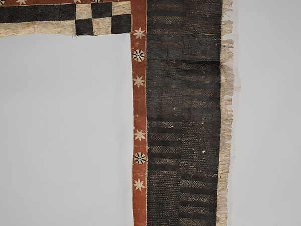 Masi kesa (barkcloth panel), Barkcloth, pigment, Fijian