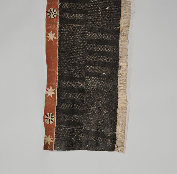 Masi kesa (barkcloth panel), Barkcloth, pigment, Fijian