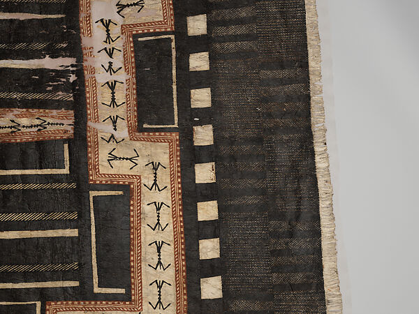 Masi kesa (barkcloth panel), Barkcloth, pigment, Fijian