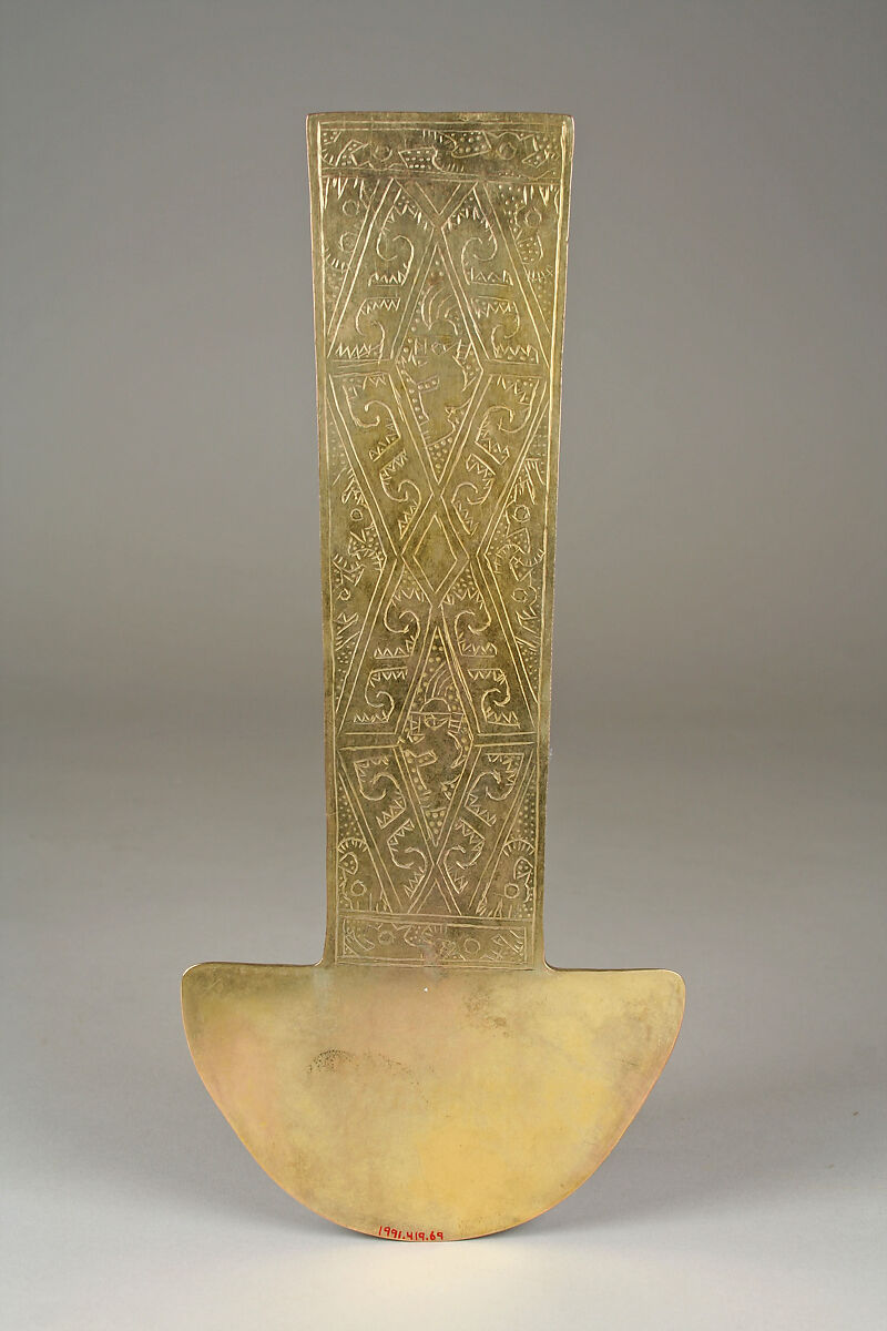 Tumi (knife), Chimú artist(s), Gold, Chimú