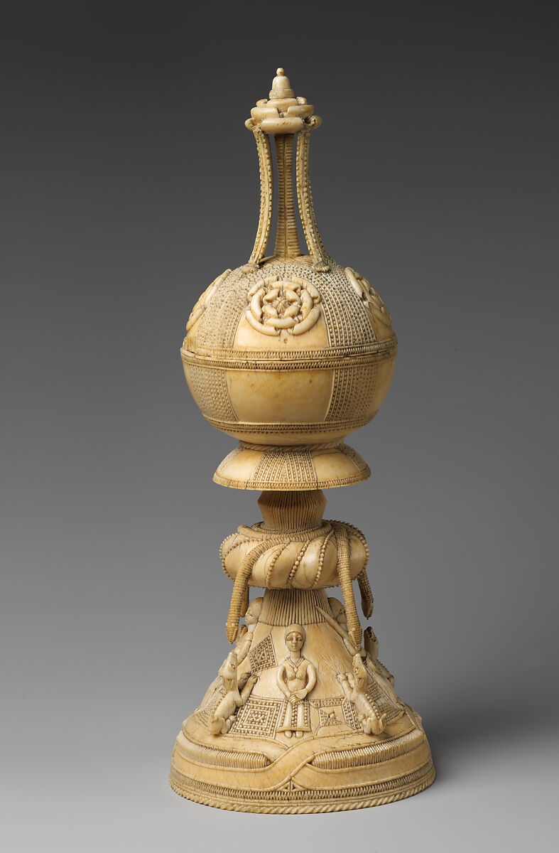 Lidded saltcellar, Temne or Bullom artist(s), Ivory, Temne or Bullom peoples