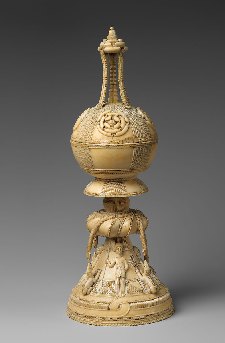 Lidded saltcellar, Temne or Bullom artist(s), Ivory, Temne or Bullom peoples