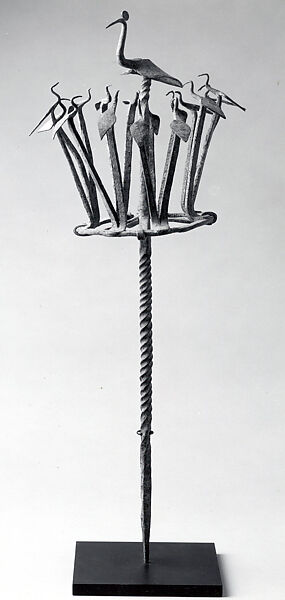 Diviner's Staff: Birds (Osun babalawo), Iron, Yoruba peoples 