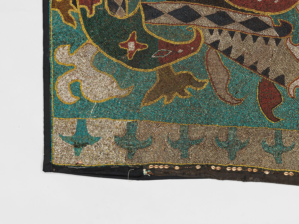 Palepai maju (ceremonial banner), Paminggir artists, Glass and ceramic beads, fiber, cloth, nassa shells, Lampung peoples