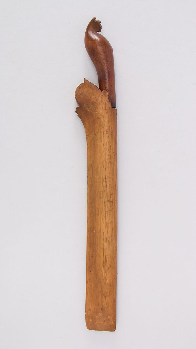 Knife (Golok) with Sheath, Wood, Malayan