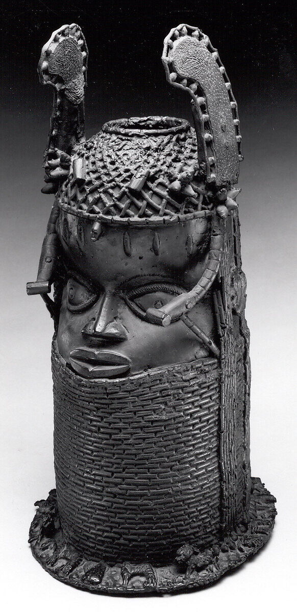 Head of an Oba, Brass (cast), Edo peoples 