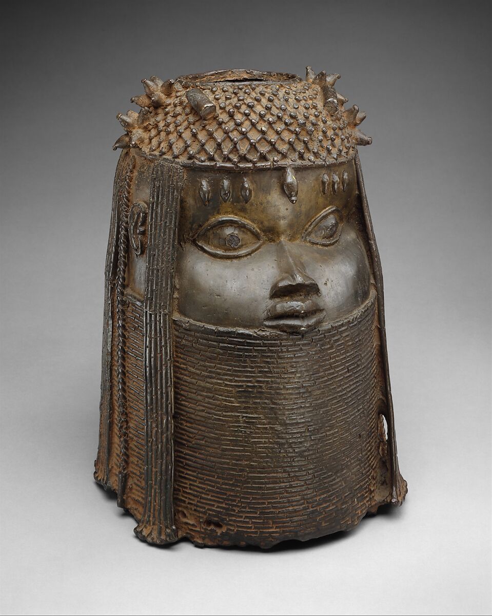 Head of an Oba, Brass, iron, Edo peoples