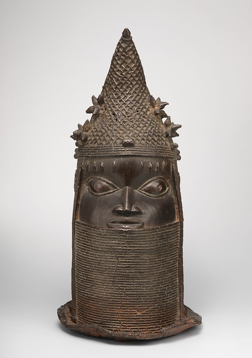 Head of Iyoba, Brass (cast), iron, Edo peoples