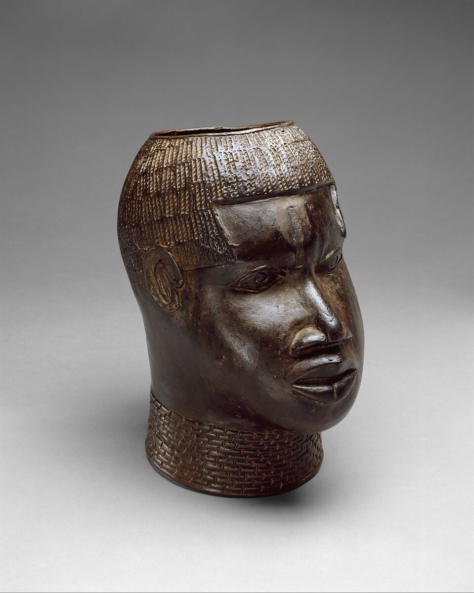 Figure: Male Head, Brass, iron, Edo peoples 