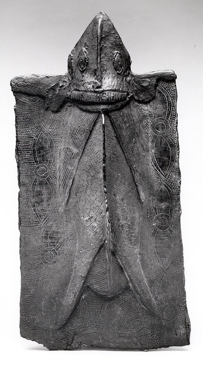 Plaque: Mudfish, Ìgùn Ẹ́rọ̀nwwọ̀n (brass-casting guild) artists, Brass, Edo peoples