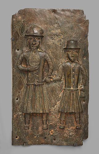 Plaque with Two Portuguese Merchants