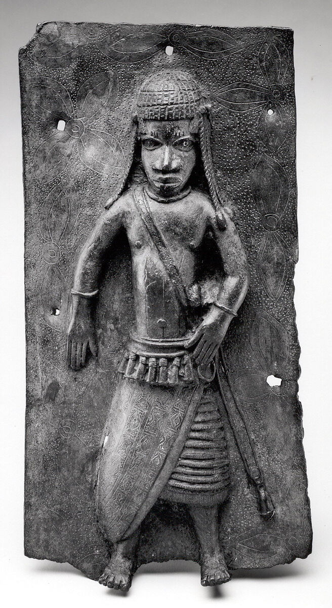Plaque: Court Official, Brass, Edo peoples