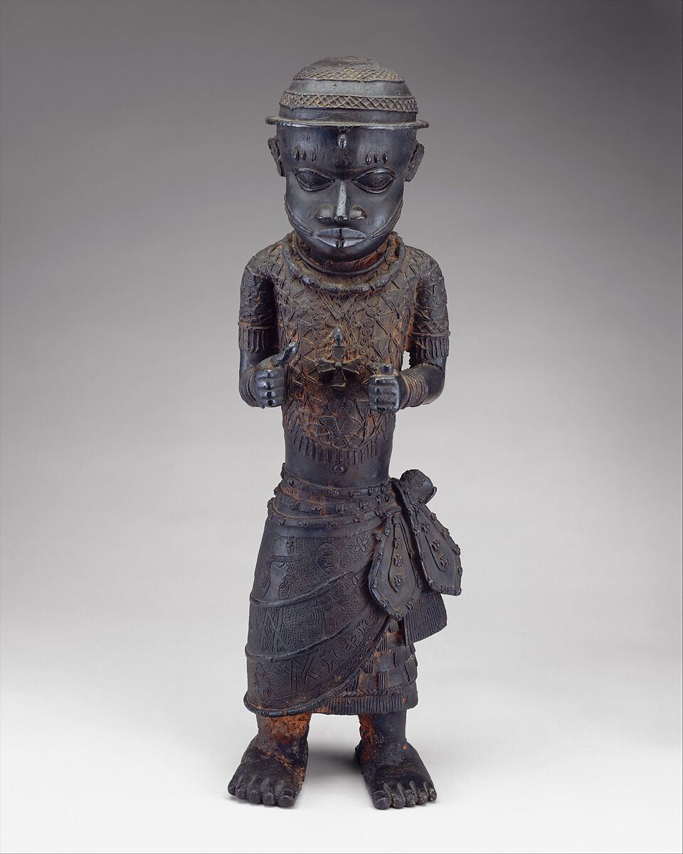Male Figure: Court Official, Brass, Edo peoples 