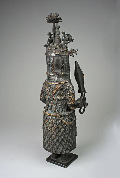 Figure: Oba with Ceremonial Sword, Chief Inneh  , possibly, Brass, Edo peoples
