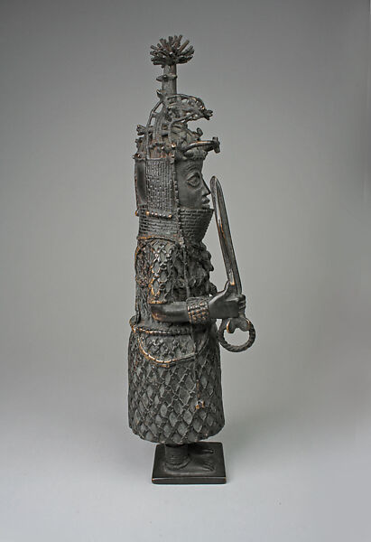 Figure: Oba with Ceremonial Sword, Chief Inneh  , possibly, Brass, Edo peoples