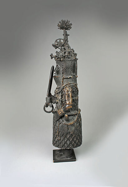 Figure: Oba with Ceremonial Sword, Chief Inneh  , possibly, Brass, Edo peoples