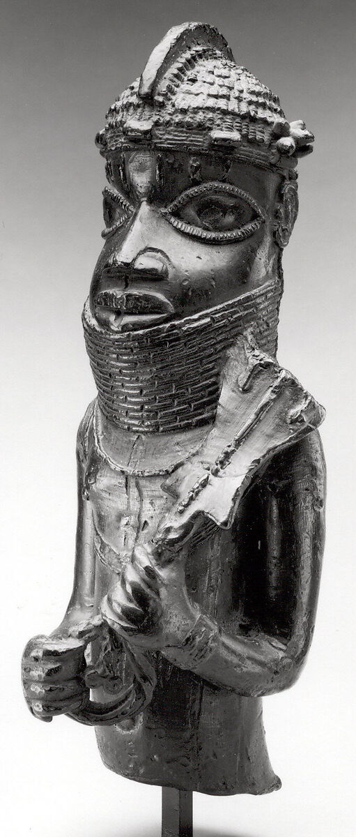 Figure: Court Attendant with Ceremonial Sword, Brass, Edo peoples 