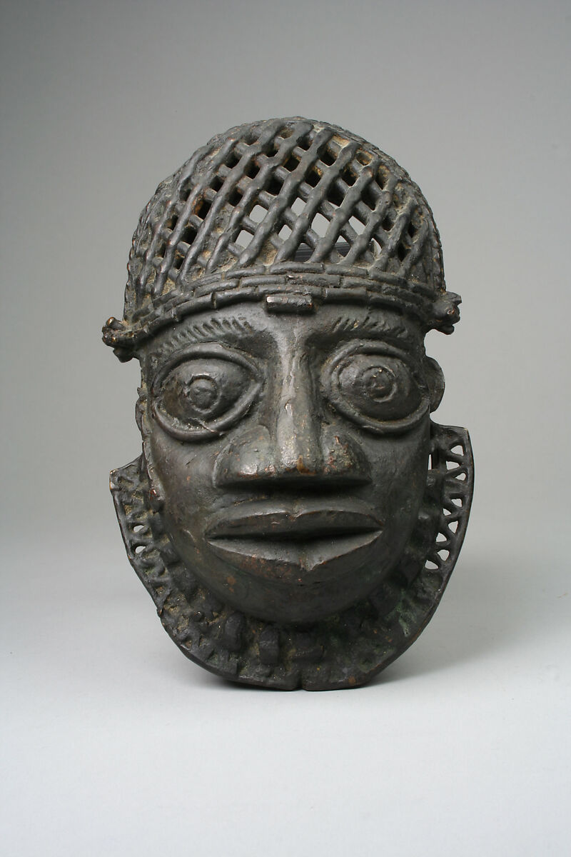 Hip Ornament: Face, Brass (cast), Edo peoples 
