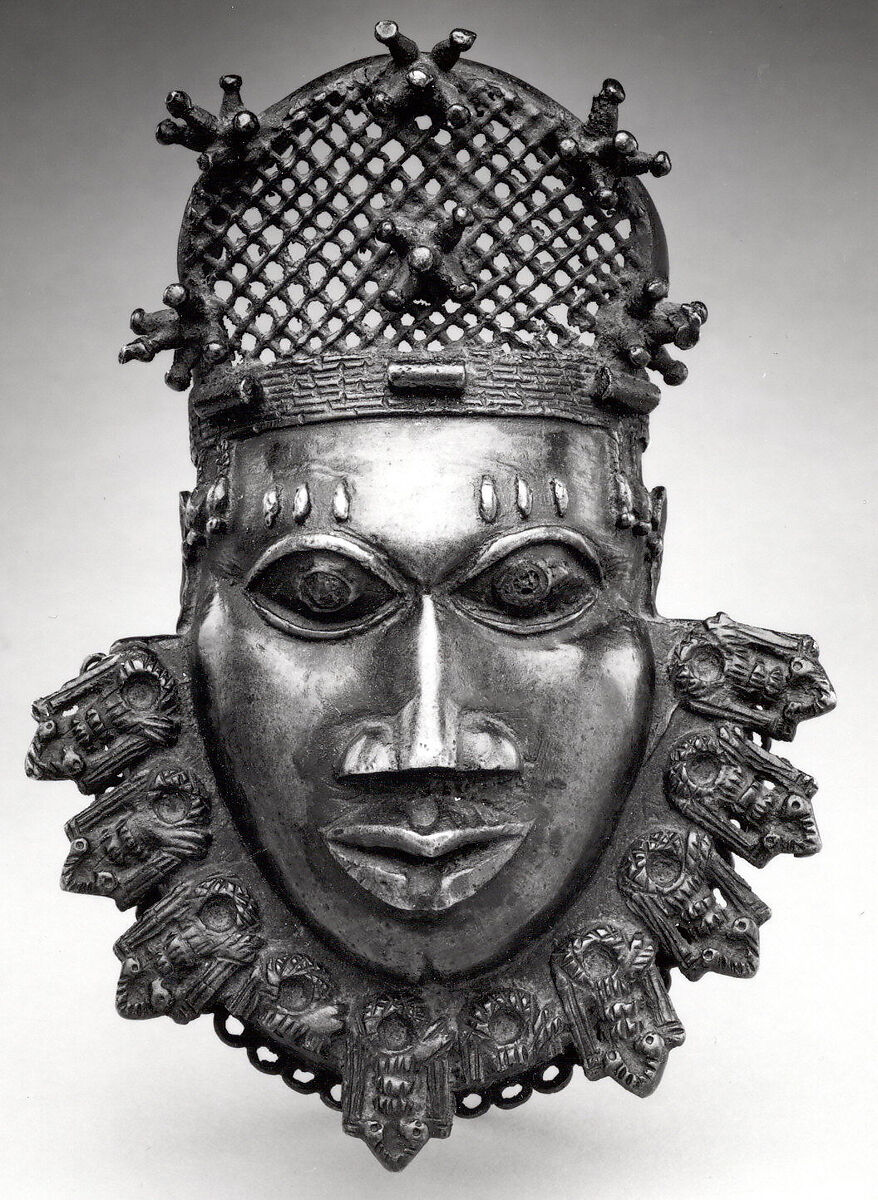 Hip Ornament: Face, Brass, Edo peoples