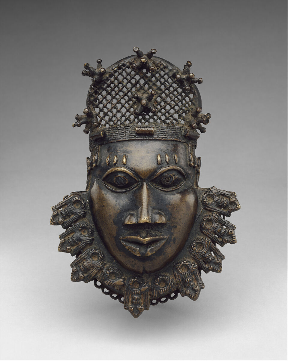 Hip Ornament: Face, Brass, Edo peoples 
