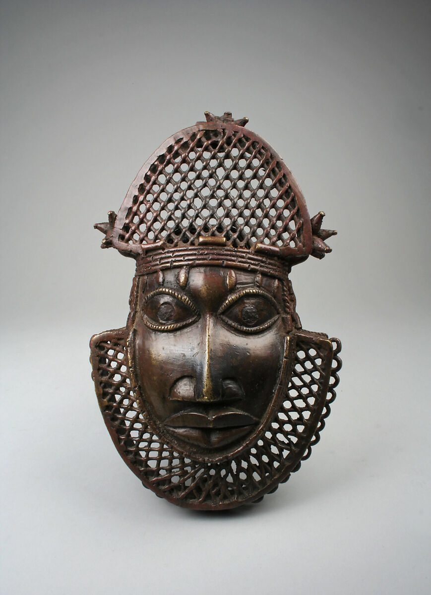 Hip Ornament: Face, Brass, iron, Edo peoples 