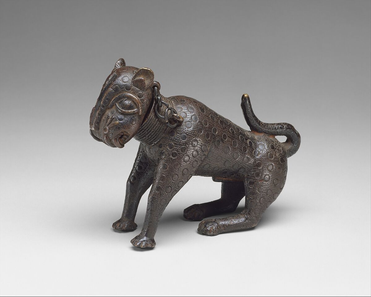 Leopard Aquamanile, Edo artist, Brass, Edo