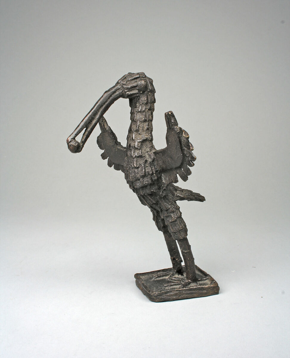 Figure: Bird of Prophecy (Ahianmwen-oro), Brass, Edo peoples 