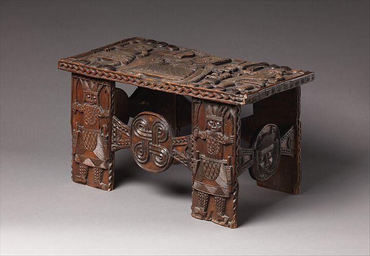 Stool: Oba with Mudfish Legs (Agba)