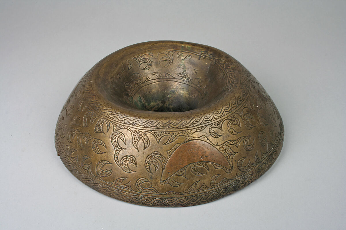 Base of Lidded Vessel, Brass, copper, Edo peoples 