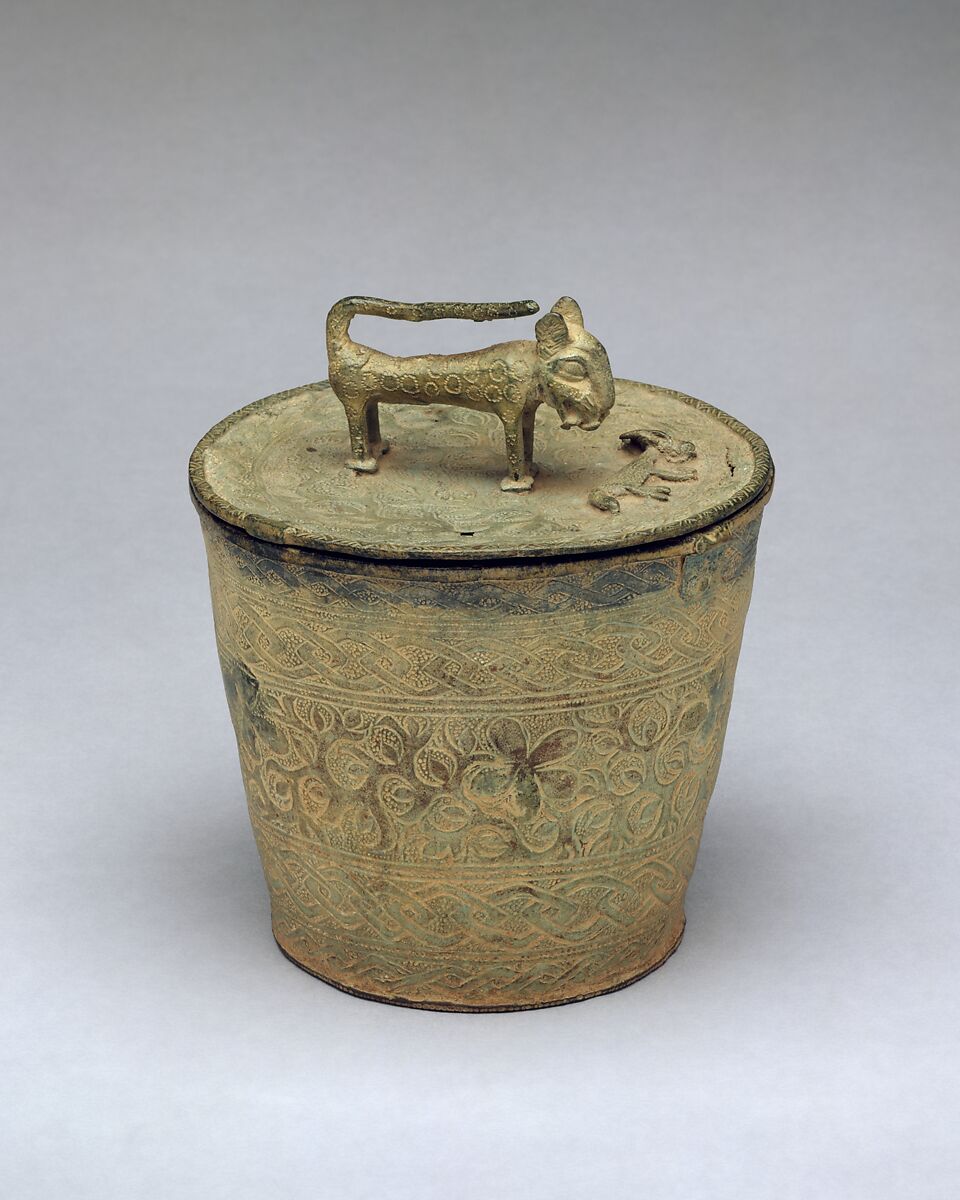 Lidded Vessel: Leopard and Prey, Brass, Edo peoples 