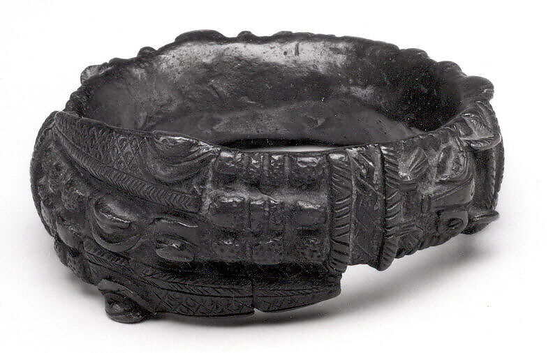 Bracelet: Crocodile and Leopard Heads, Brass, Edo peoples 
