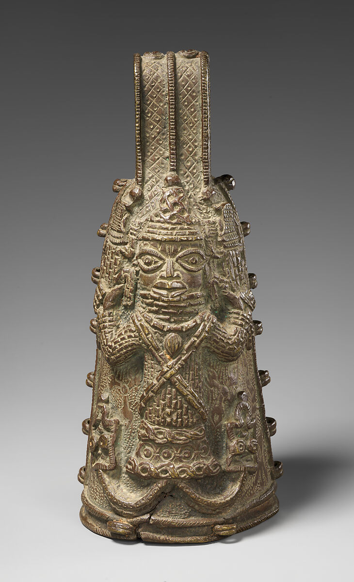 Altar Bell: Fish-Legged King, Brass, Edo peoples 