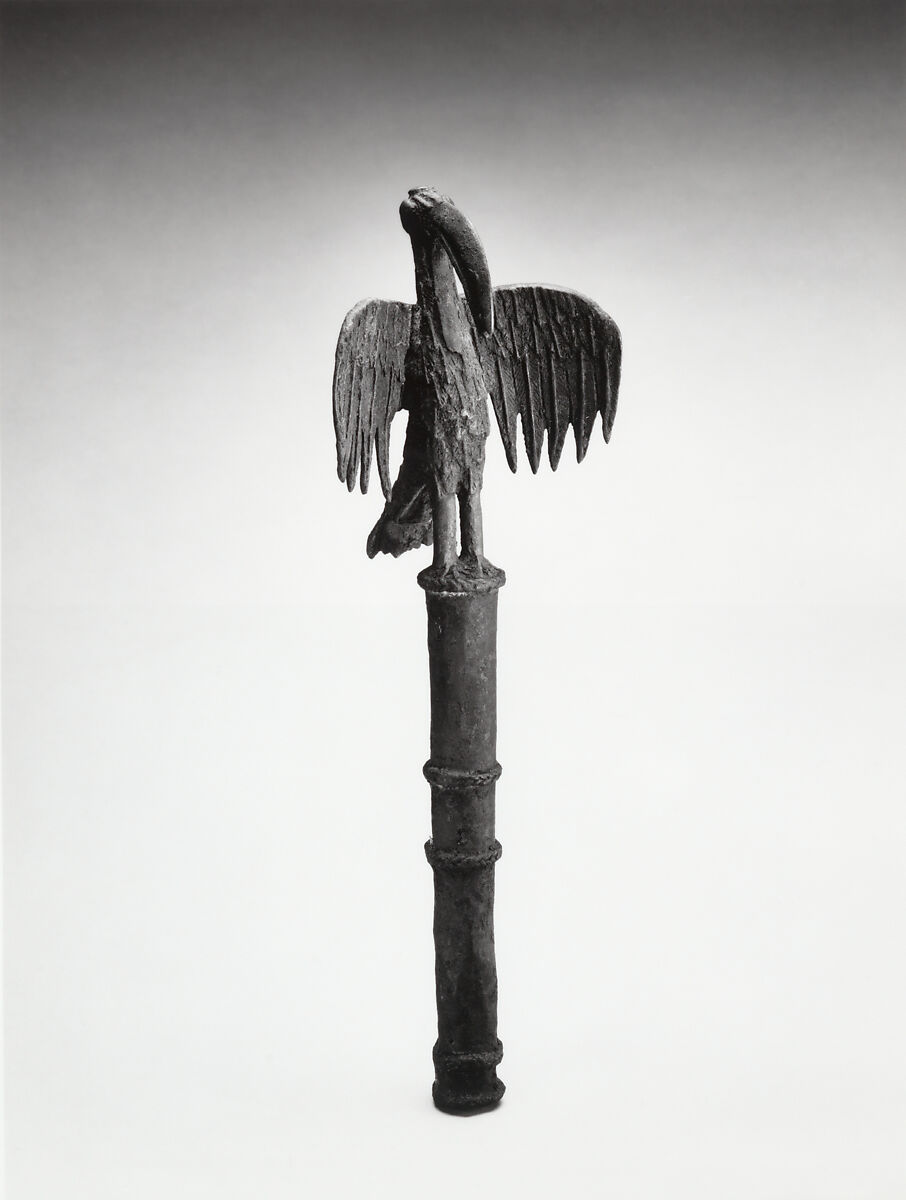 Idiophone: Bird of Prophecy (ahianmwen-oro), Brass, Edo peoples 