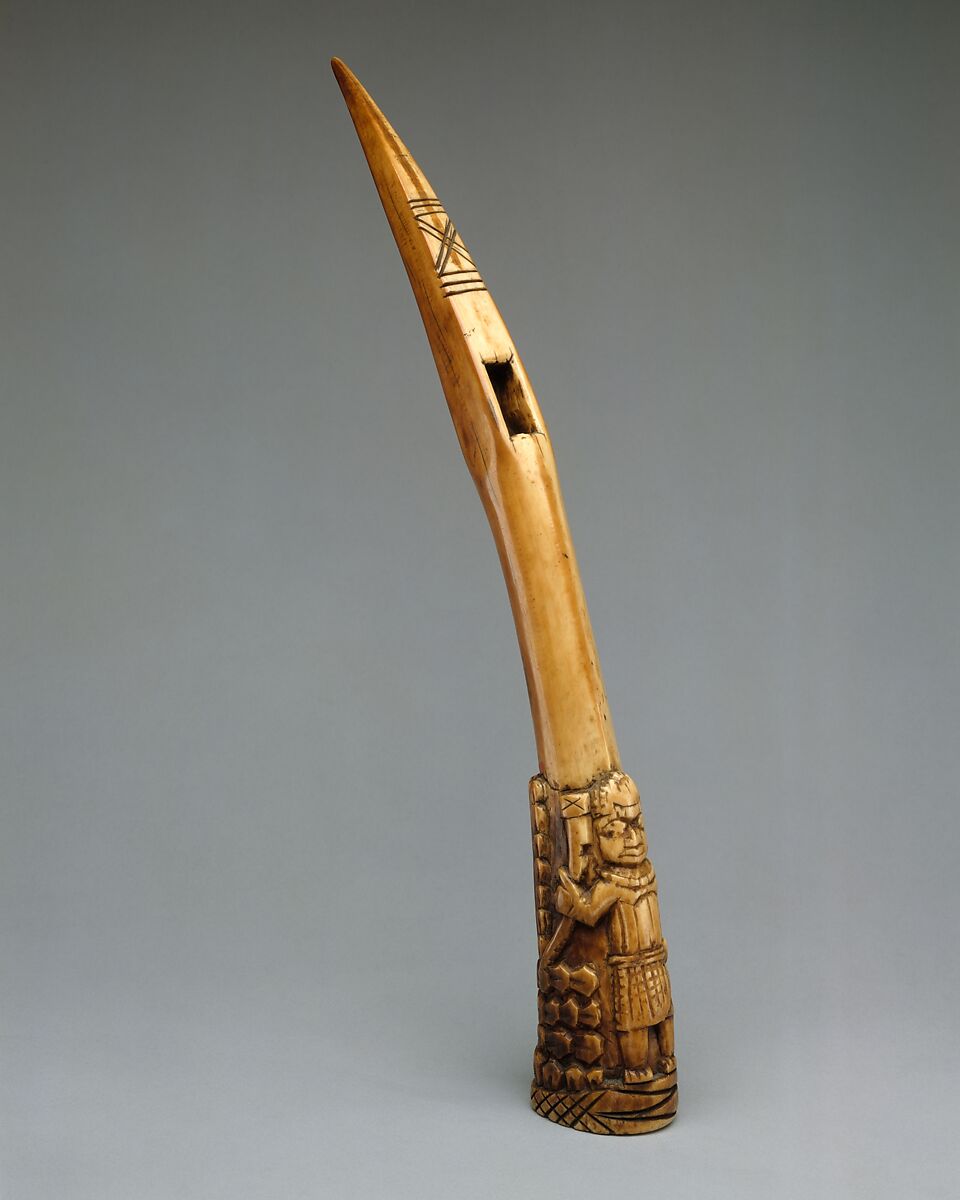 Side-Blown Trumpet (Oko), Ivory, Edo peoples 