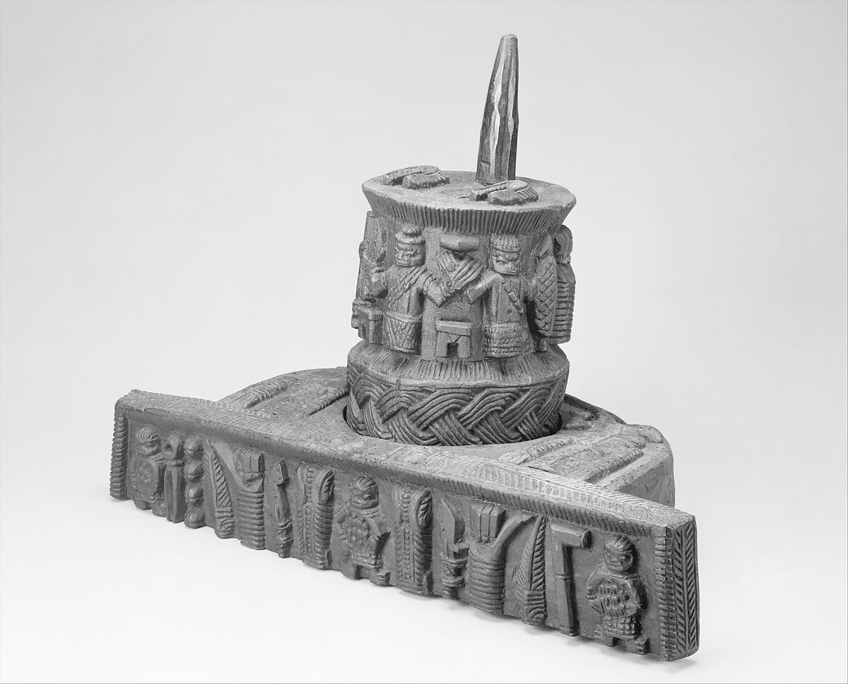 Altar to the Hand (Ikegobo), Wood, sacrificial materials, Edo peoples