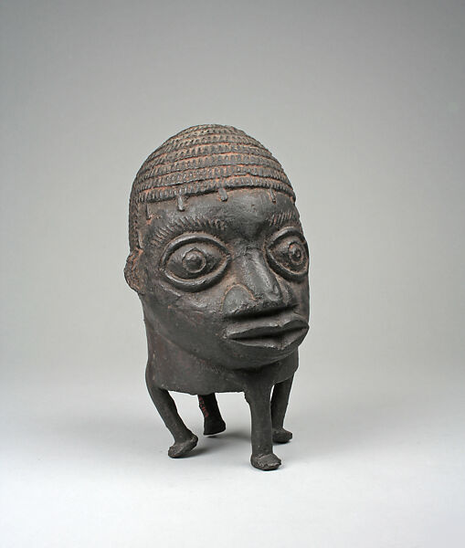 Head with Four Legs, Brass, Edo peoples 