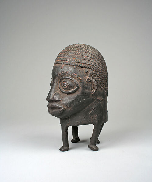Head with Four Legs possibly representing Ofoe (messenger of death), Ìgùn Ẹ́rọ̀nwwọ̀n (brass-casting guild) artists, Brass, Edo peoples