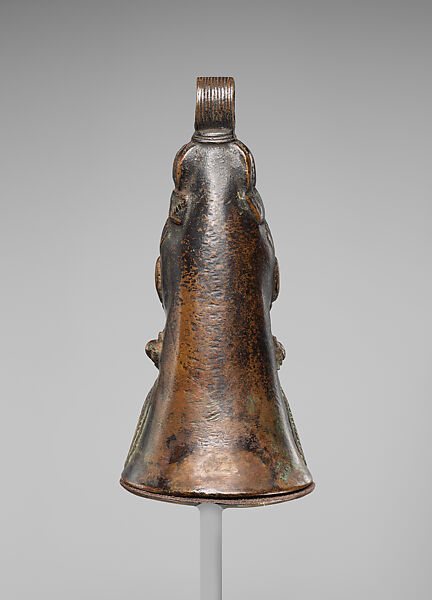 Crown bell head copy, Unknown caster, after Lower Niger Valley Bronze Industries, Copper alloy, Lower Niger Bronze Industry