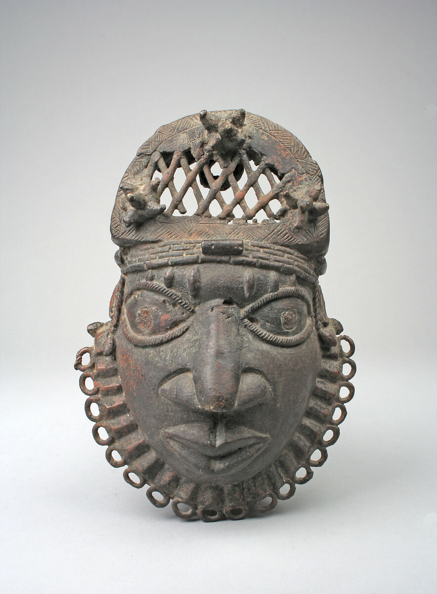 Hip Ornament: Face, Brass, iron, Edo peoples 