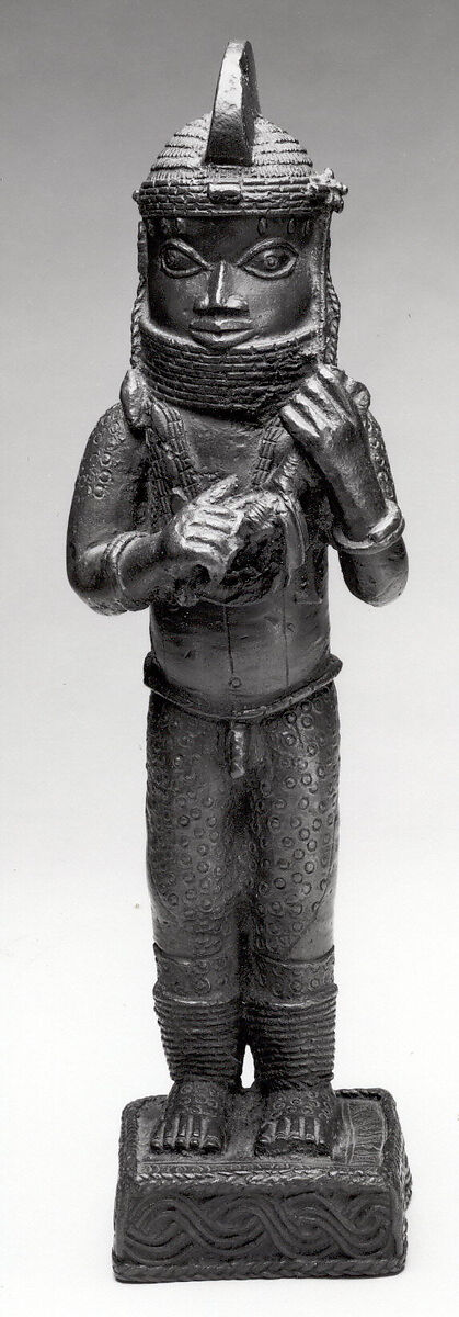 Figure: Court Attendant with Ceremonial Sword, Brass, Edo peoples 