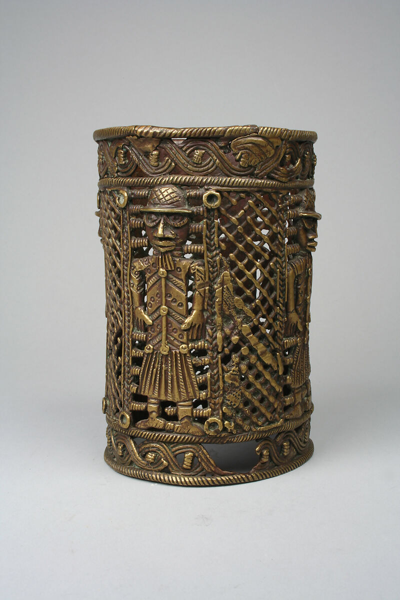 Bracelet: Four Figures, Ìgùn Ẹ́rọ̀nwwọ̀n (brass-casting guild) artists, Brass, Edo peoples