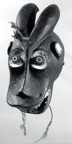 Helmet Mask: Zoomorphic, Wood, pigment, feathers, cord, Mambila peoples, Daroum group