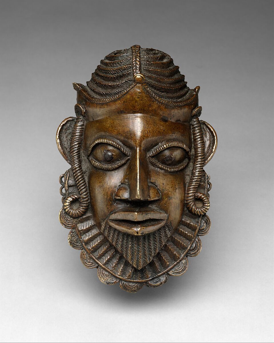 Hip Ornament: Portuguese Face, Brass, iron, Edo peoples 
