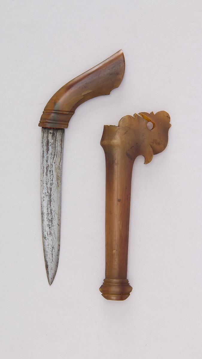 Knife with Sheath, Horn, steel, Indonesian, Sulawesi (possibly the Philippines)