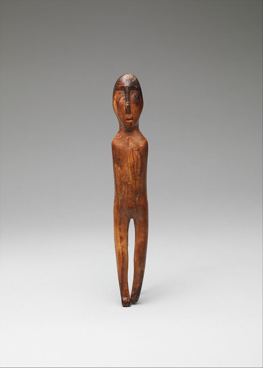 Standing Figure, Ivory (walrus), Old Bering Sea 