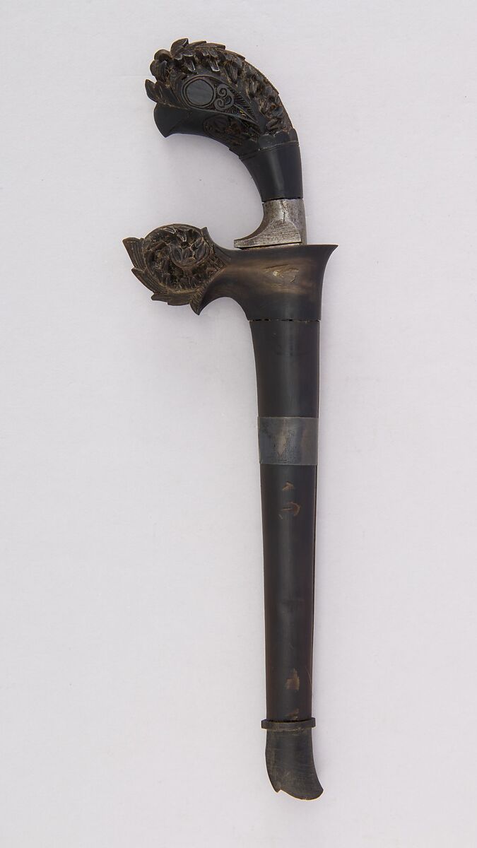 Knife with Sheath, Wood, steel, Sumatran