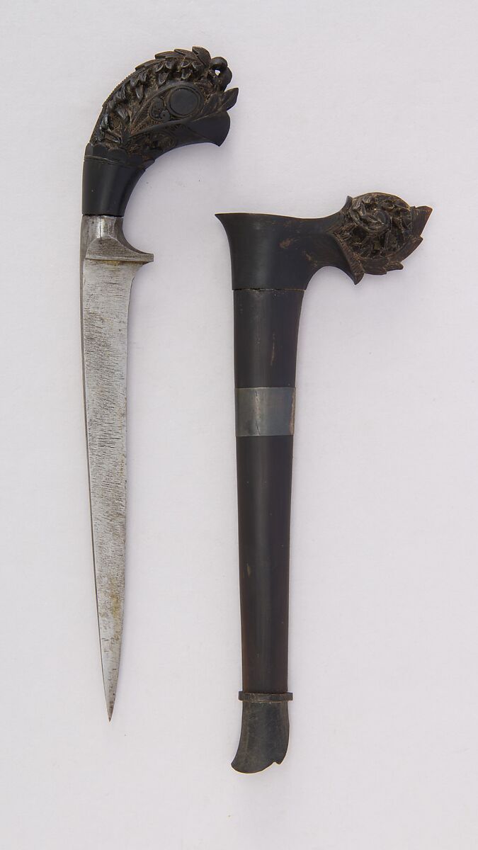 Knife with Sheath, Wood, steel, Sumatran