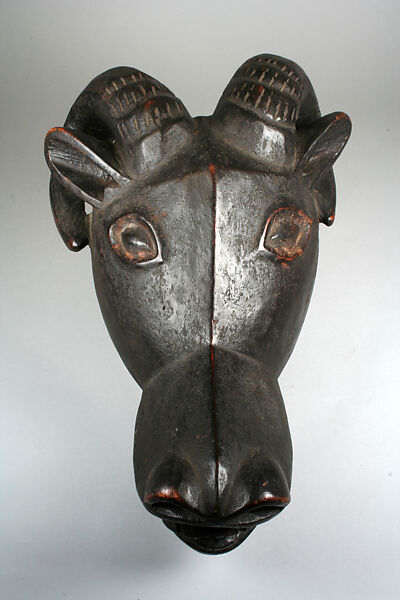 Helmet Mask: Ram, Wood, cord, Cameroon 