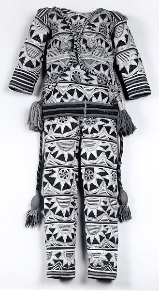 Masquerade Ensemble, Wool, vegetable fiber, synthetic fiber, cotton, bast fiber, Igbo peoples 